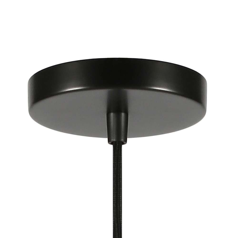 Hudson & Canal - Zariza 8in Wide Pendant with Glass Shade in Blackened Bronze/Clear - PD0610 veiw 4