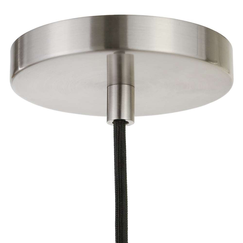 Hudson & Canal - Zariza 8in Wide Pendant with Glass Shade in Brushed Nickel/Clear - PD0614 veiw 3
