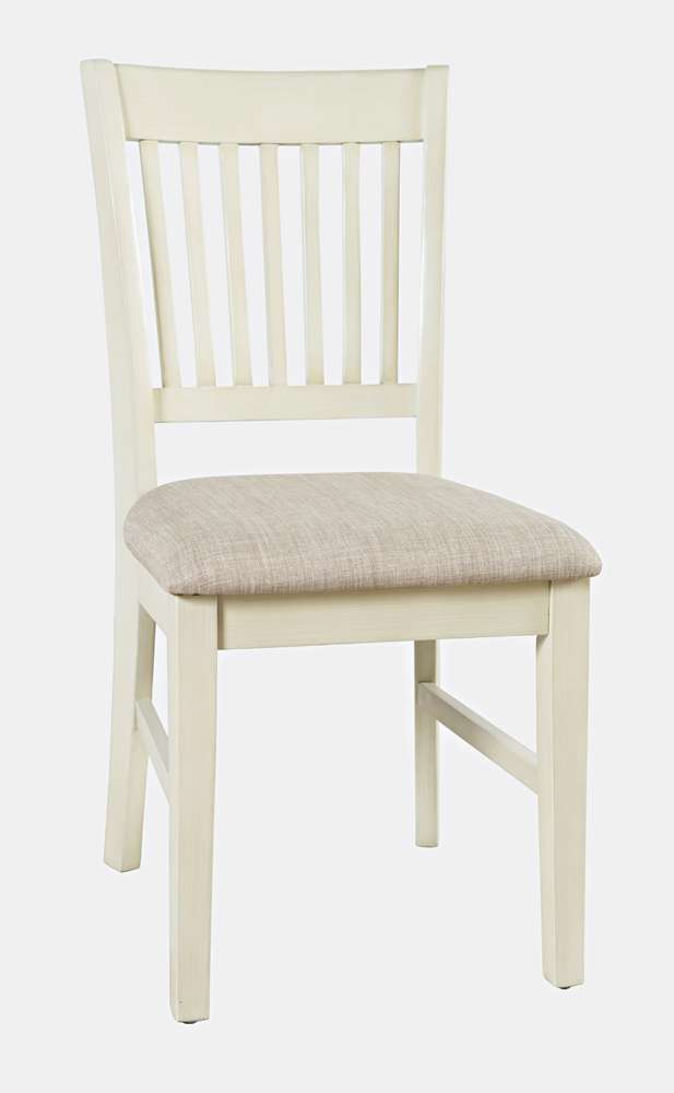 Jofran - Craftsman Slat-Back Upholstered Desk Chair - Antique Cream - 675-370KD veiw 1