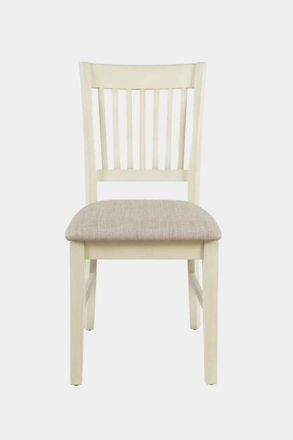 Jofran - Craftsman Slat-Back Upholstered Desk Chair - Antique Cream - 675-370KD veiw 2