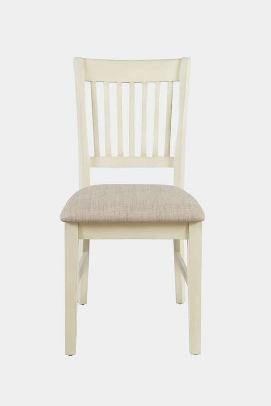 Jofran - Craftsman Slat-Back Upholstered Desk Chair - Antique Cream - 675-370KD veiw 2