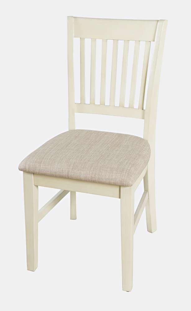 Jofran - Craftsman Slat-Back Upholstered Desk Chair - Antique Cream - 675-370KD veiw 3