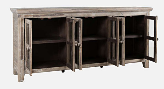 Jofran - Rustic Shores Coastal Style 70in Distressed Acacia Sideboard Cabinet - 2125-7032 veiw 2