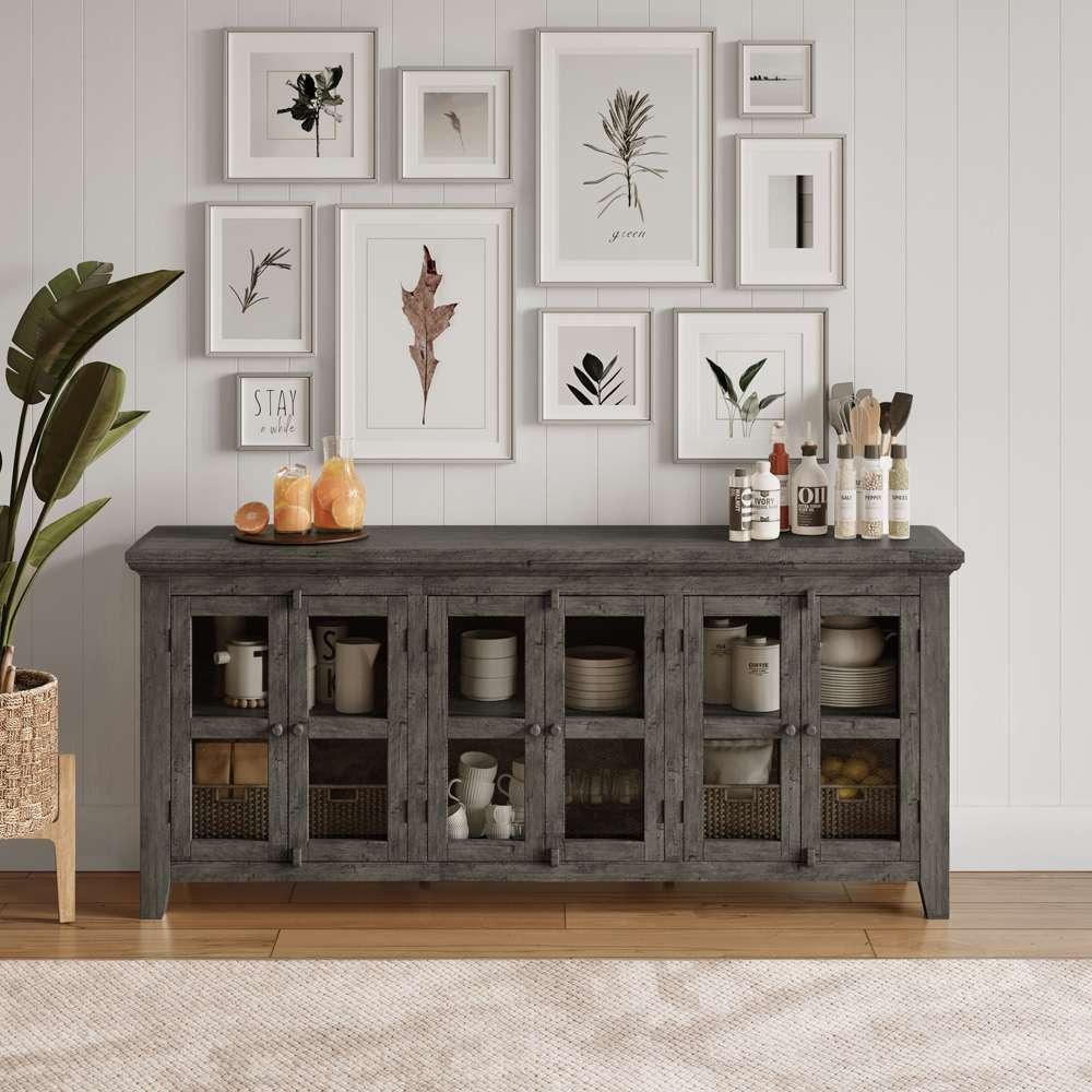 Jofran - Rustic Shores Coastal Style 70in Distressed Acacia Sideboard Cabinet - 2130-7032 veiw 4