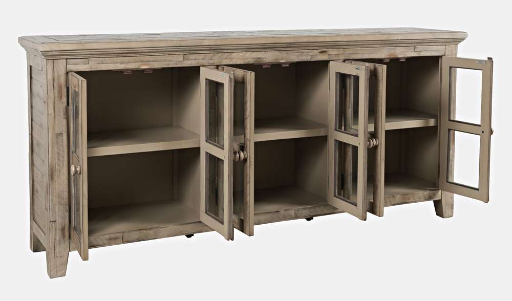 Jofran - Rustic Shores Coastal Style 70in Distressed Acacia Sideboard Cabinet - 1620-7032 veiw 2