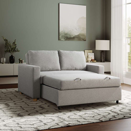 Serta - Anders Convertible Sofa, Light Grey by Lifestyle Solutions - 112A006LTG veiw 2