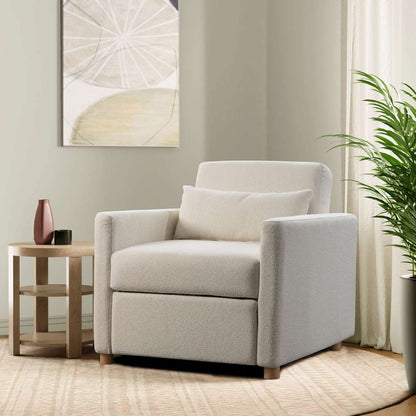 Serta - Anja Convertible Chair, Ivory by Lifestyle Solutions - 111A007IVO veiw 2