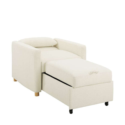 Serta - Anja Convertible Chair, Ivory by Lifestyle Solutions - 111A007IVO veiw 5