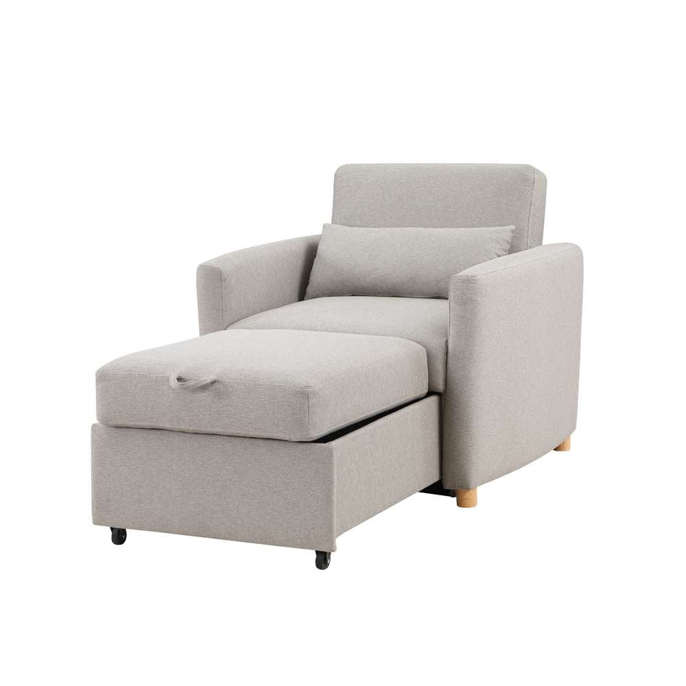 Serta - Anja Convertible Chair, Light Grey by Lifestyle Solutions - 111A007LTG veiw 4