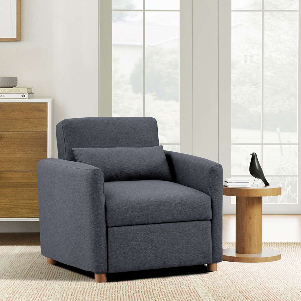 Serta - Anja Convertible Chair, Navy by Lifestyle Solutions - 111A007NVY veiw 2