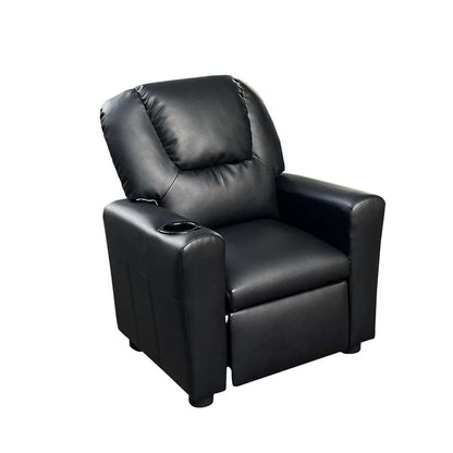 Lilola Home - Marisa Black PU Leather Kids Recliner Chair - 88854 veiw 3