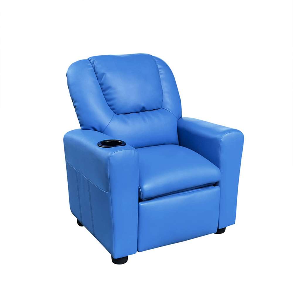 Lilola Home - Marisa Blue PU Leather Kids Recliner Chair - 88856 veiw 3