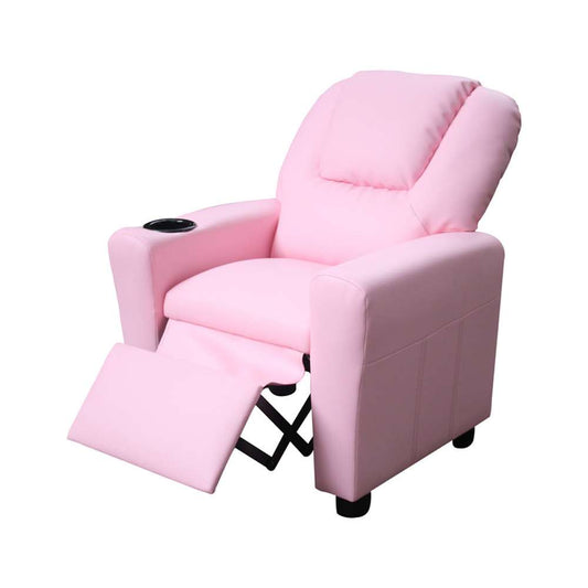 Lilola Home - Marisa Pink PU Leather Kids Recliner Chair - 88855 veiw 2
