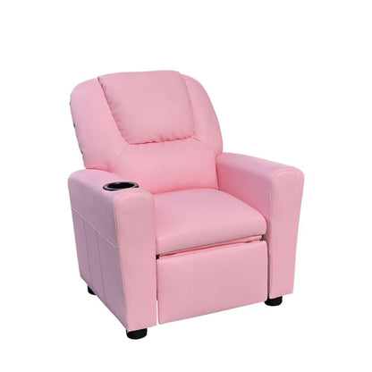 Lilola Home - Marisa Pink PU Leather Kids Recliner Chair - 88855 veiw 3