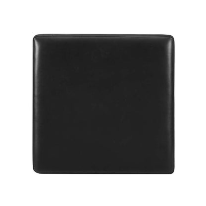 Linon Home Decor - Blanche Faux Leather Square Ottoman Black  - ST013BLKPU01ASU veiw 3