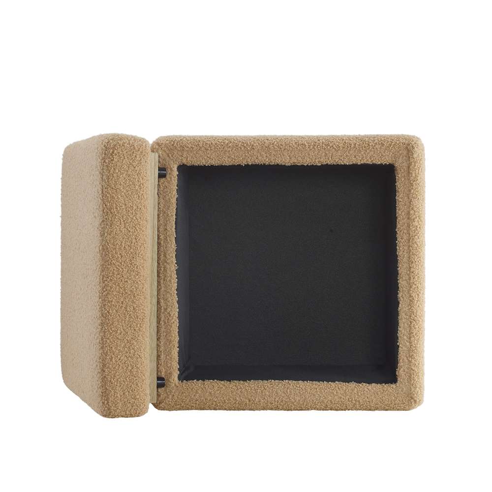 Linon Home Decor - Blanche Fabric Square Ottoman Tan - ST013TAN01ASU veiw 6