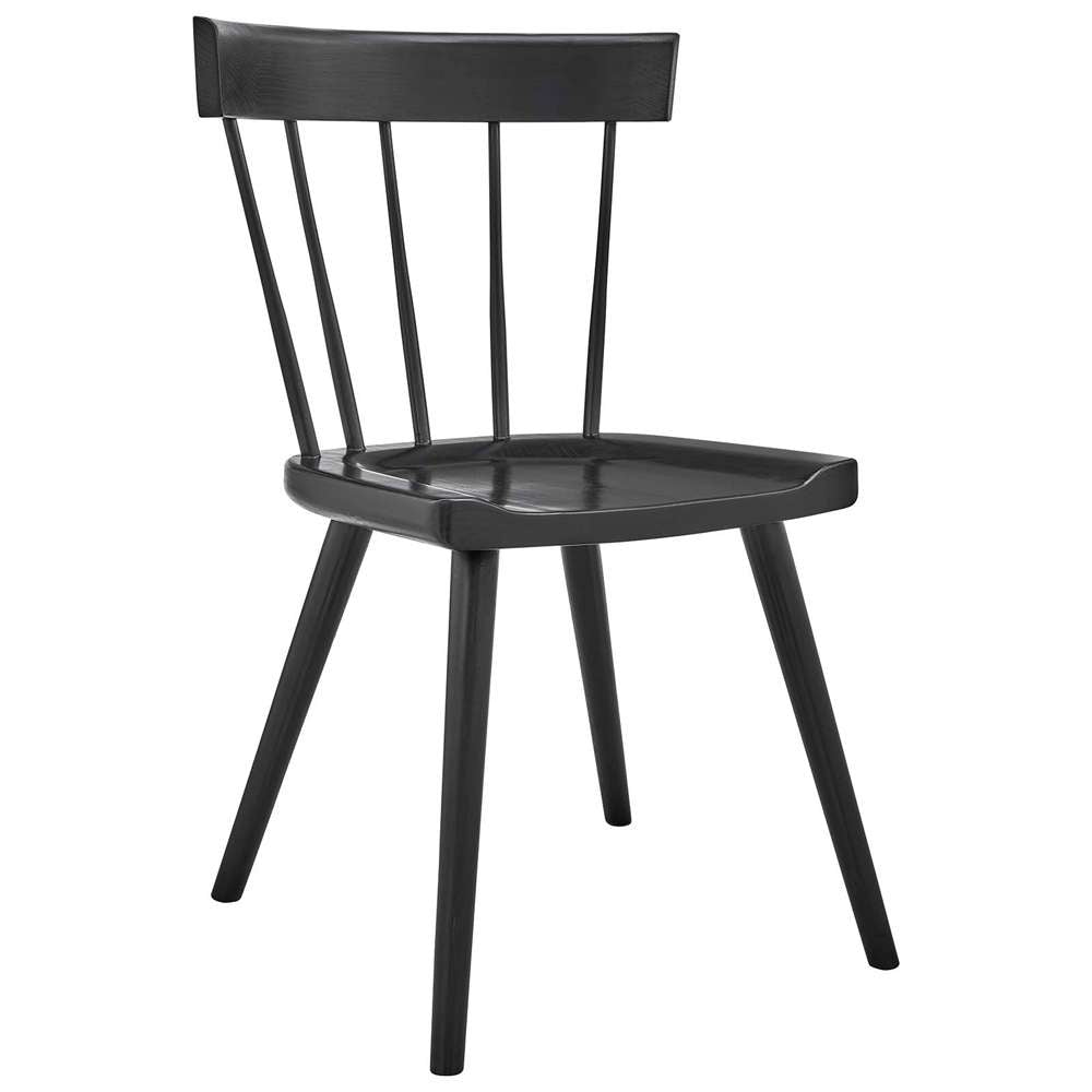 Modway - Sutter Wood Dining Side Chair (Set of 2) - EEI-6082-BLK veiw 3