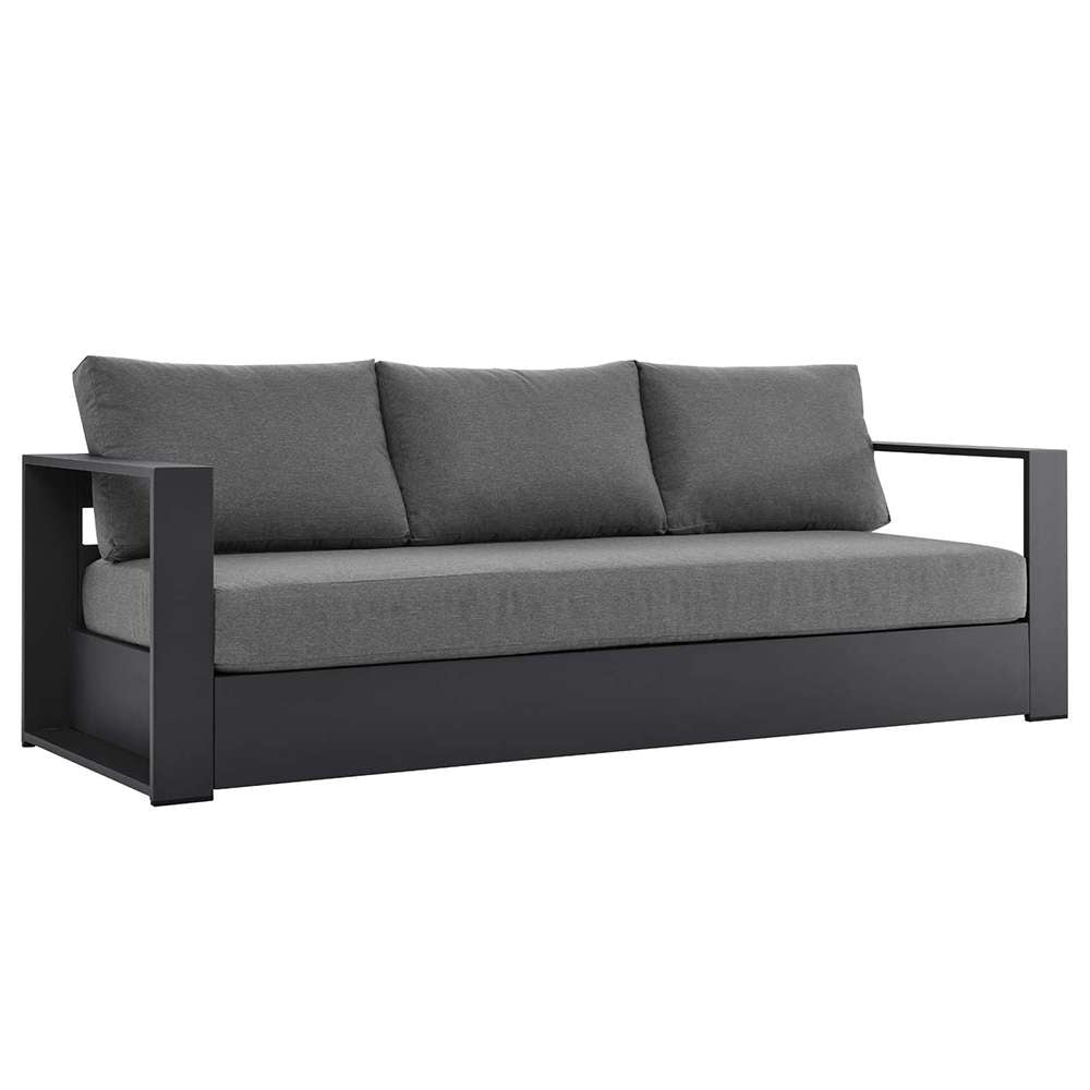 Modway - Tahoe Outdoor Patio Powder-Coated Aluminum Sofa - EEI-5676-GRY-CHA veiw 1