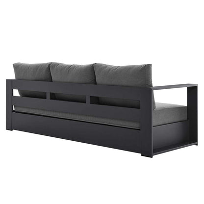 Modway - Tahoe Outdoor Patio Powder-Coated Aluminum Sofa - EEI-5676-GRY-CHA veiw 4