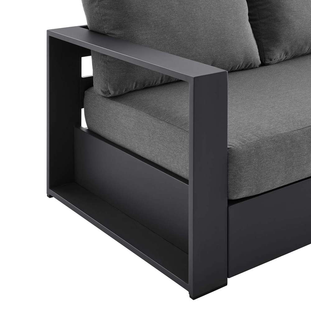 Modway - Tahoe Outdoor Patio Powder-Coated Aluminum Sofa - EEI-5676-GRY-CHA veiw 5