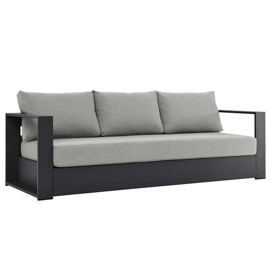 Modway - Tahoe Outdoor Patio Powder-Coated Aluminum Sofa - EEI-5676-GRY-GRY veiw 1