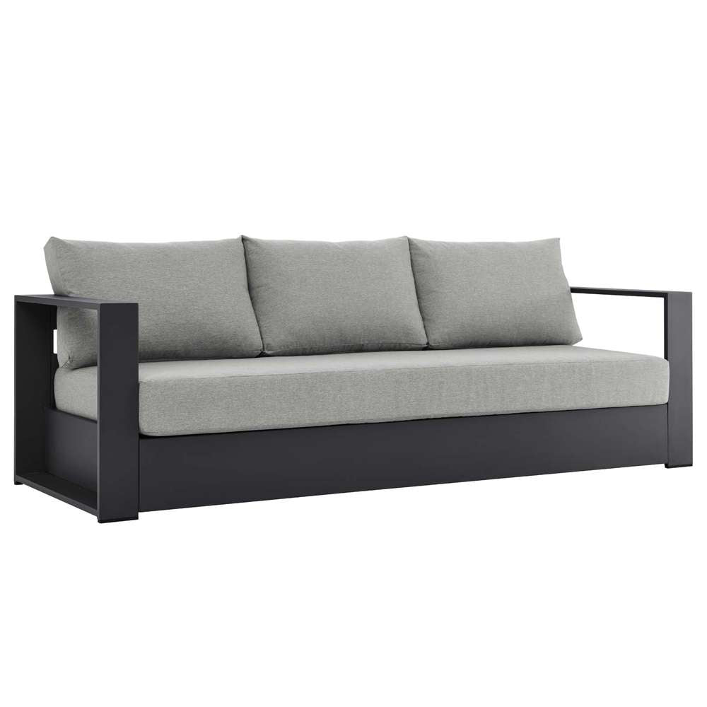 Modway - Tahoe Outdoor Patio Powder-Coated Aluminum Sofa - EEI-5676-GRY-GRY veiw 2