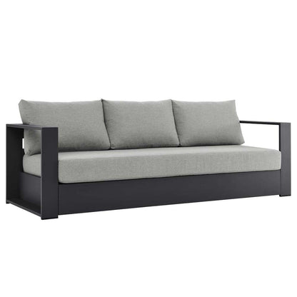 Modway - Tahoe Outdoor Patio Powder-Coated Aluminum Sofa - EEI-5676-GRY-GRY veiw 2