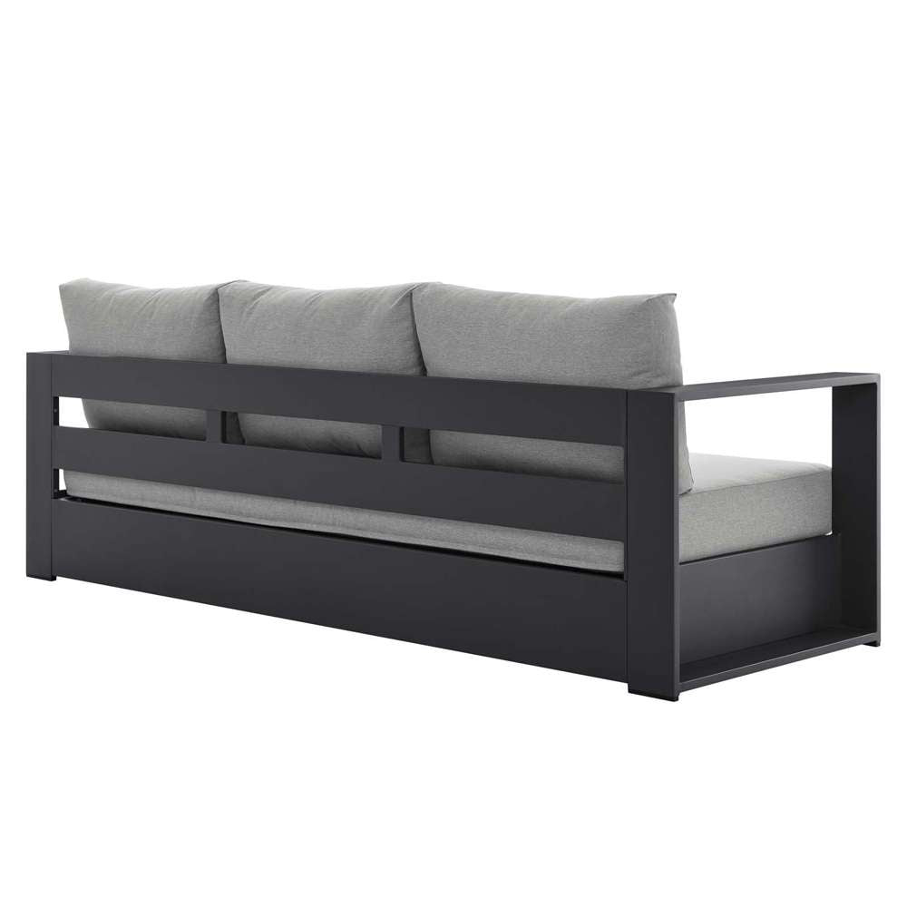 Modway - Tahoe Outdoor Patio Powder-Coated Aluminum Sofa - EEI-5676-GRY-GRY veiw 4