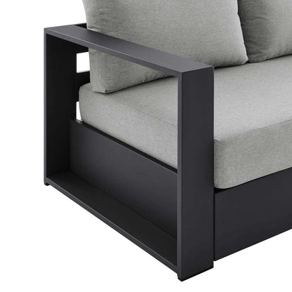 Modway - Tahoe Outdoor Patio Powder-Coated Aluminum Sofa - EEI-5676-GRY-GRY veiw 5
