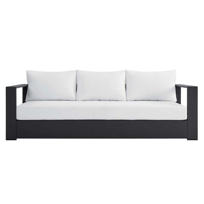 Modway - Tahoe Outdoor Patio Powder-Coated Aluminum Sofa - EEI-5676-GRY-WHI veiw 6