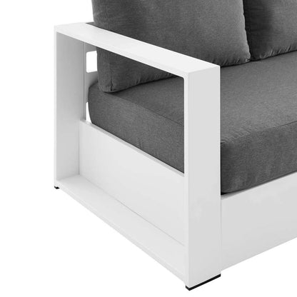 Modway - Tahoe Outdoor Patio Powder-Coated Aluminum Sofa - EEI-5676-WHI-CHA veiw 5