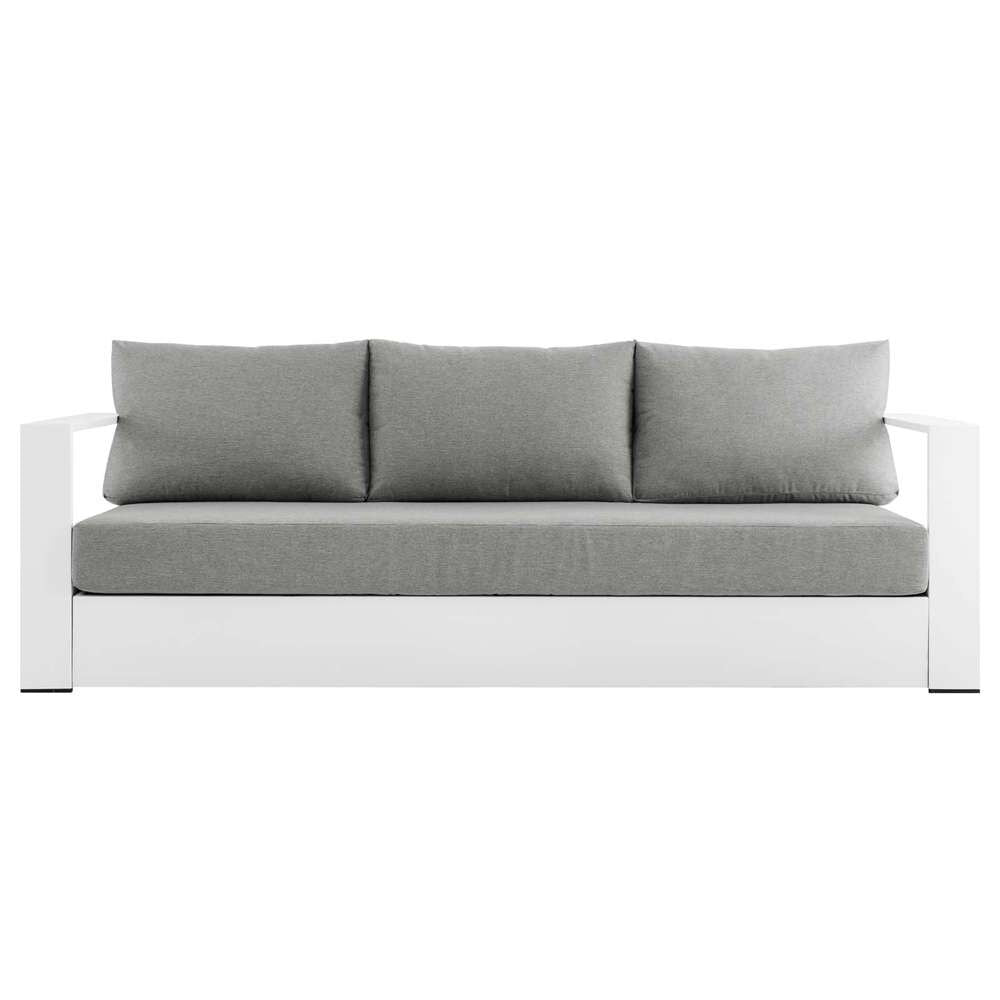 Modway - Tahoe Outdoor Patio Powder-Coated Aluminum Sofa - EEI-5676-WHI-GRY veiw 6