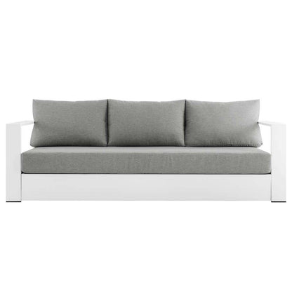 Modway - Tahoe Outdoor Patio Powder-Coated Aluminum Sofa - EEI-5676-WHI-GRY veiw 6