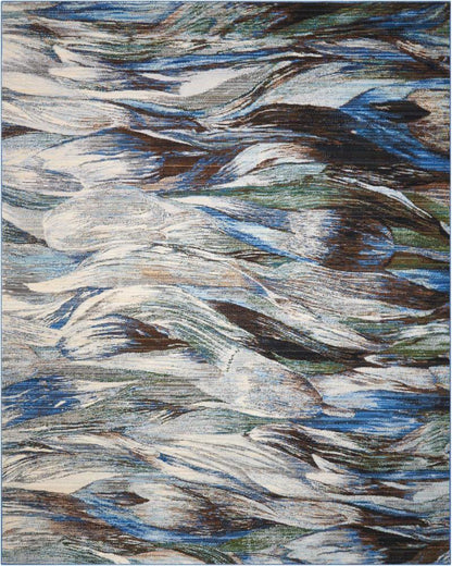 Nourison - Chroma CRM01 Charcoal and Blue 86in x 116in Oversized Rug - CRM01-99446378187_CLOSEOUT veiw 1