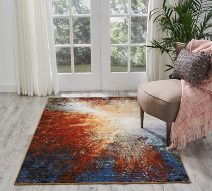 Nourison - Chroma CRM02 Red Multicolor 4x6 Area Rug - CRM02-99446378286_CLOSEOUT veiw 2