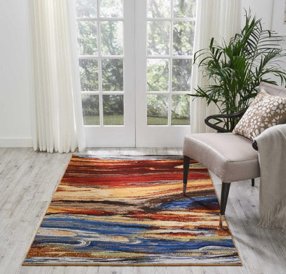 Nourison - Chroma CRM04 Multicolor 4x6 Area Rug - CRM04-99446378781_CLOSEOUT veiw 2