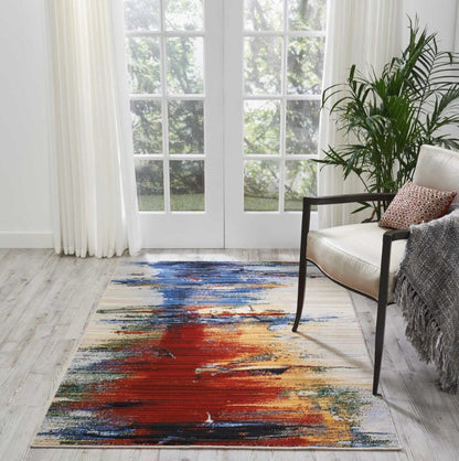 Nourison - Chroma CRM05 Multicolor 4x6 Area Rug - CRM05-99446378804_CLOSEOUT veiw 2