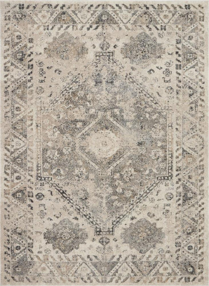 Nourison - Fusion FSS11 Cream and Bone 53in x 73in Farmhouse Area Rug - FSS11-99446317070 veiw 1