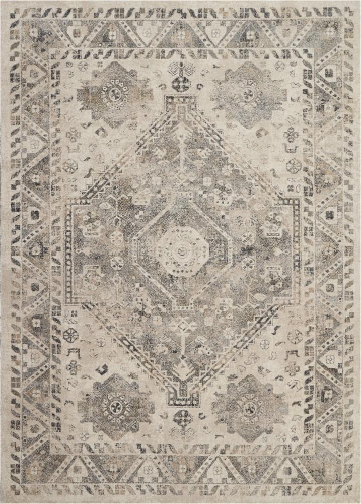 Nourison - Fusion FSS11 Cream and Bone 96in x 13 Oversized Plush Shag Rug - FSS11-99446317124 veiw 1