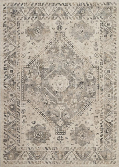 Nourison - Fusion FSS11 Cream and Bone 96in x 13 Oversized Plush Shag Rug - FSS11-99446317124 veiw 1