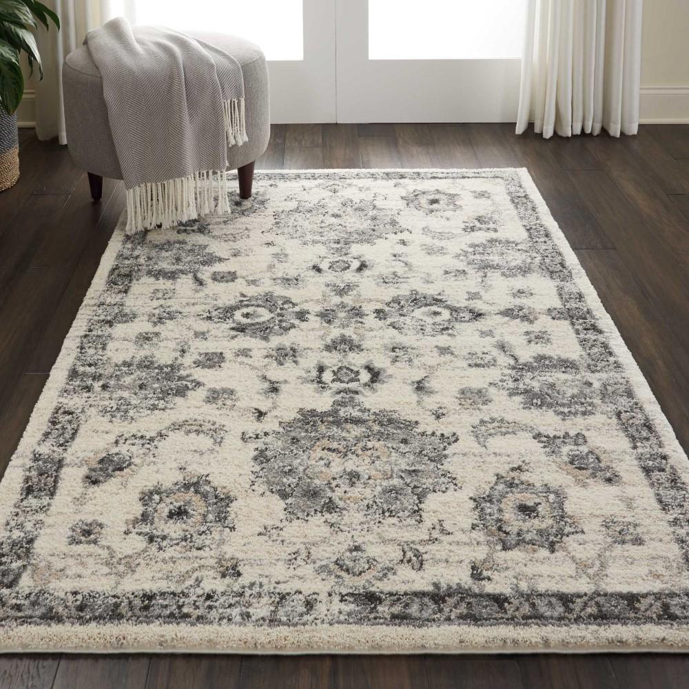 Nourison - Fusion FSS15 Cream and Bone 4x6 Vintage Area Rug - FSS15-99446425157 veiw 2