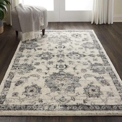Nourison - Fusion FSS15 Cream and Bone 4x6 Vintage Area Rug - FSS15-99446425157 veiw 2