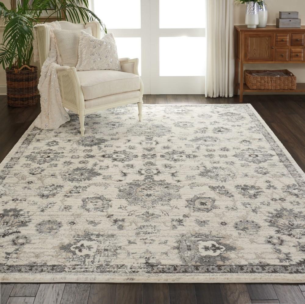 Nourison - Fusion FSS15 Cream and Bone 96in x 13 Oversized Plush Shag Rug - FSS15-99446425539 veiw 2