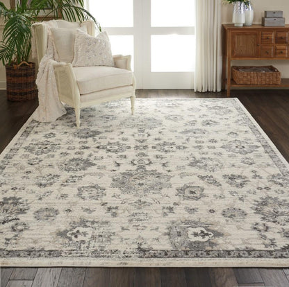 Nourison - Fusion FSS15 Cream and Bone 96in x 13 Oversized Plush Shag Rug - FSS15-99446425539 veiw 2