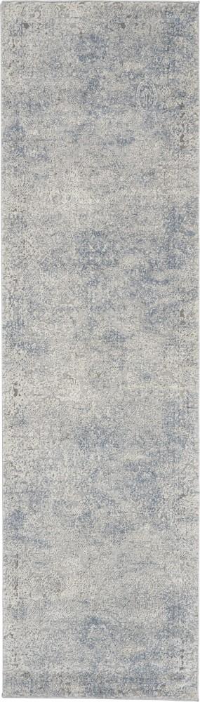 Nourison - Rustic Textures RUS09 Ivory and Slate Blue 22in x 76in Hallway Rug - RUS09-99446496409 veiw 1