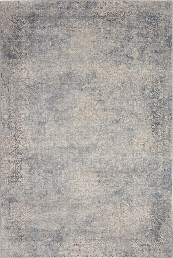 Nourison - Rustic Textures RUS09 Ivory and Slate Blue 53in x 73in Area Rug - RUS09-99446496089 veiw 1