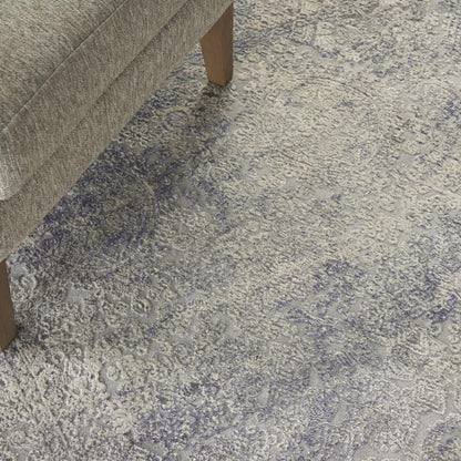 Nourison - Rustic Textures RUS09 Ivory and Slate Blue 53in x 73in Area Rug - RUS09-99446496089 veiw 3