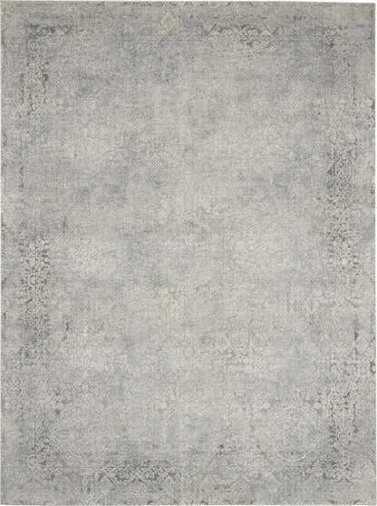 Nourison - Rustic Textures RUS09 Ivory and Slate Blue 710in x 106in Large Rug - RUS09-99446496447 veiw 1