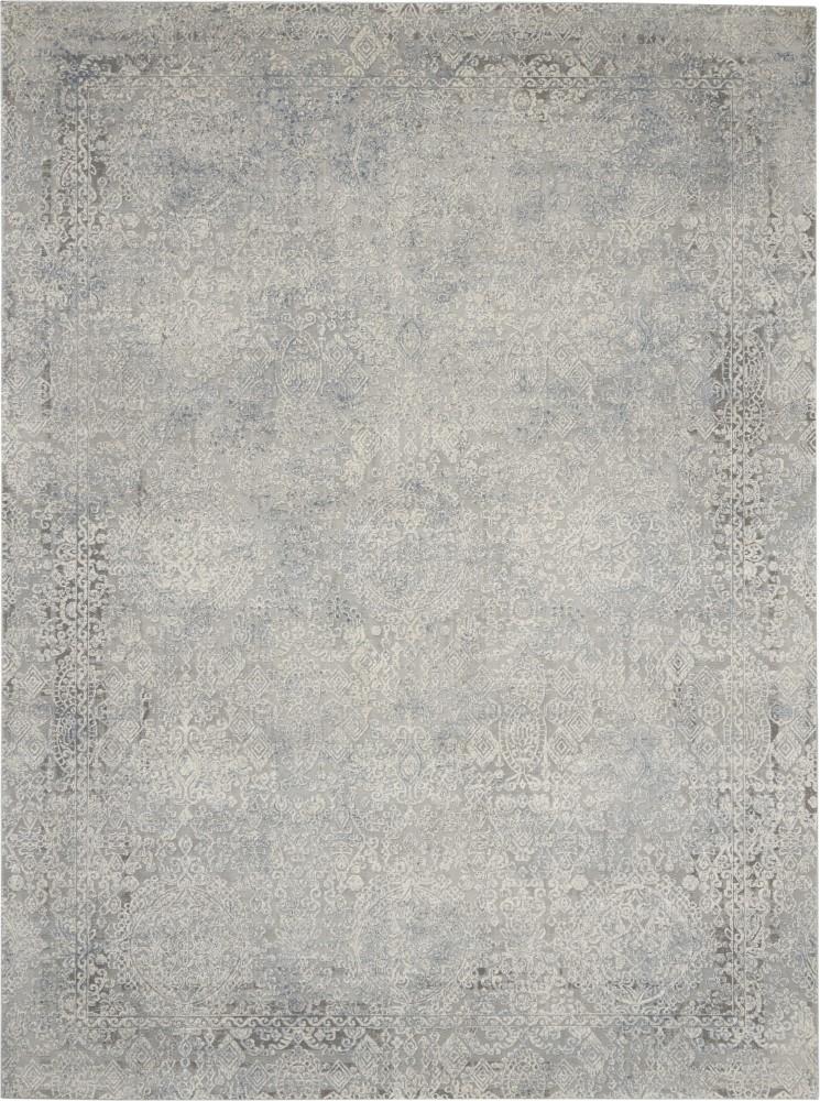 Nourison - Rustic Textures RUS09 Ivory and Slate Blue 93in x 129in Oversized Rug - RUS09-99446496454 veiw 1
