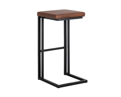 Sunpan - Boone Barstool - Black - Bravo Cognac (Set Of 2) - 104954 veiw 3